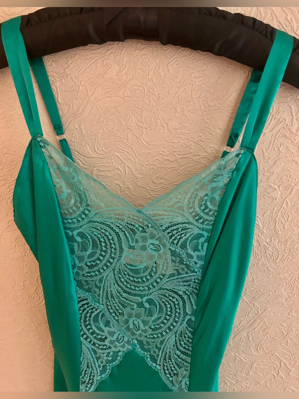 Gold Label Victoria’s Secret Lace Slip Dress Chemise Emerald Green Small